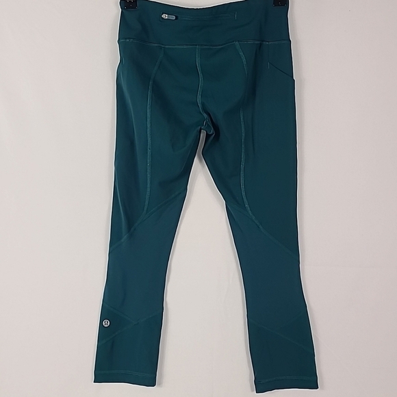 Lululemon Pace Rival Crop 22" Emerald Sz 4 Luxtreme MSRP $88 Yoga Gym EUC! - Picture 5 of 8